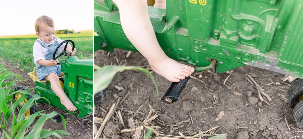 Warren's spring 2021 antique pedal tractor photo session