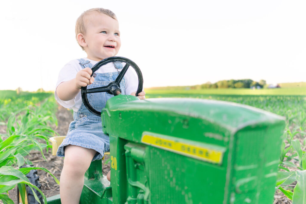 Warren's spring 2021 antique pedal tractor photo session