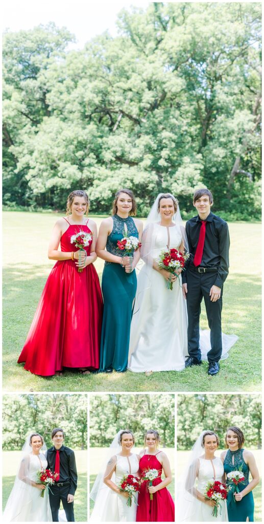 Beautiful Bride with Children Oregon IL My Saving Grace Photography