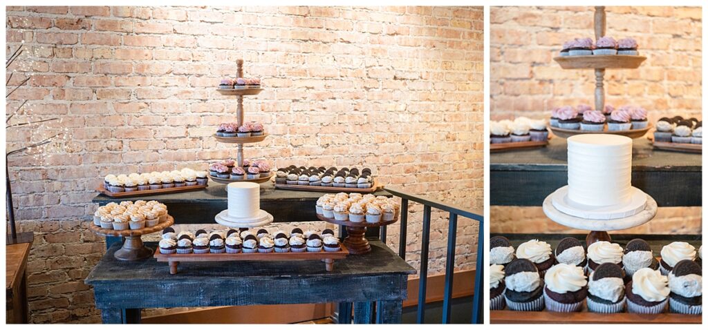 My Saving Grace Photography Photo ofWedding Dessert Display by the Nobel Cakery at the Cork & Tap in Oregon IL