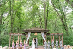 wedding ceremony at Kilbuck Creek Monroe Center Illinois